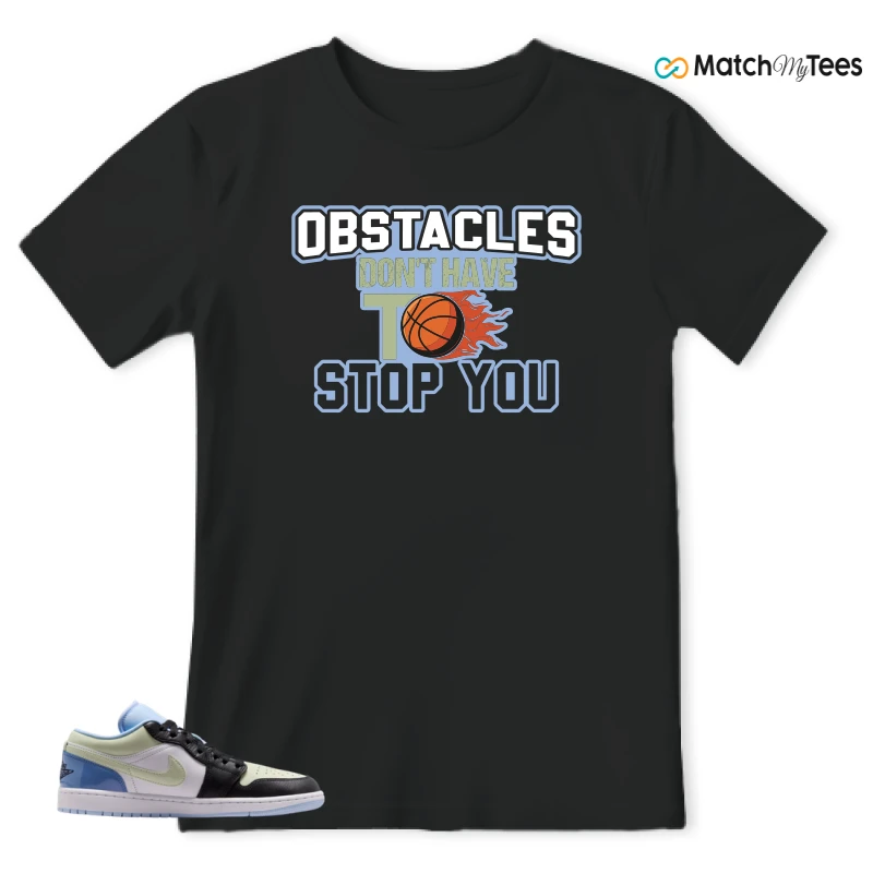 NIKE AIR JORDAN 1 LOW MISMATCHED PATENT SNEAKER Matching Tees t-shirt