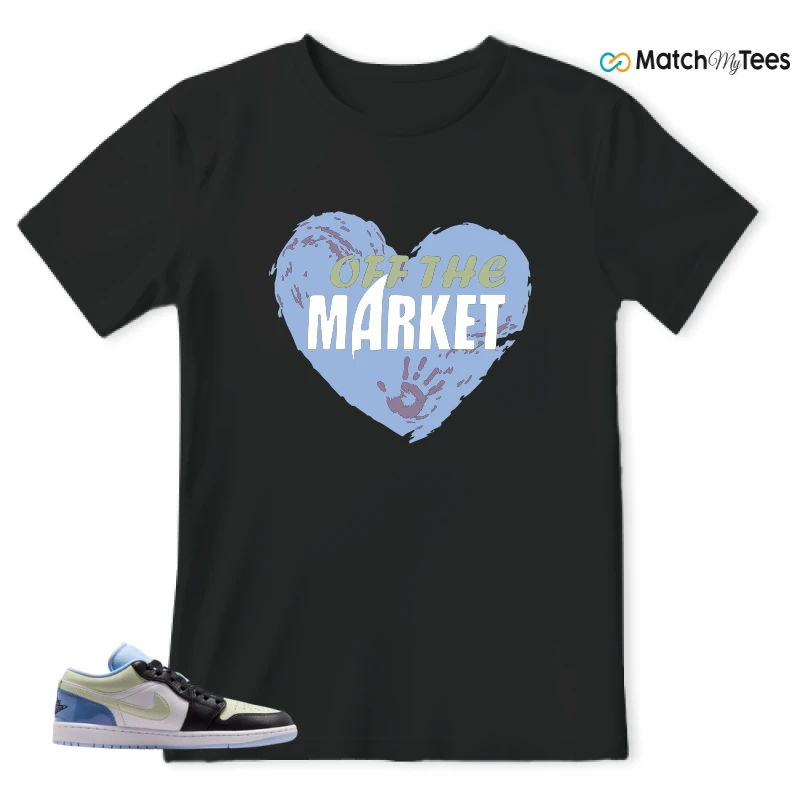 NIKE AIR JORDAN 1 LOW MISMATCHED PATENT SNEAKER Matching Tees t-shirt