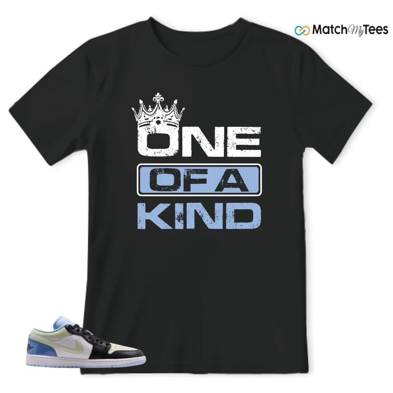 NIKE AIR JORDAN 1 LOW MISMATCHED PATENT SNEAKER Matching Tees t-shirt