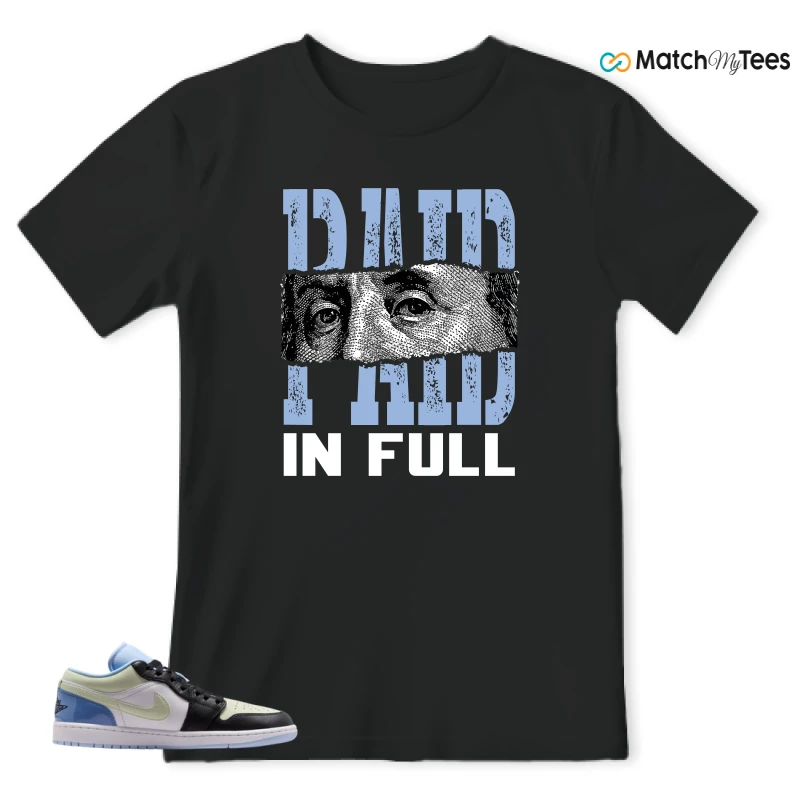 NIKE AIR JORDAN 1 LOW MISMATCHED PATENT SNEAKER Matching Tees t-shirt