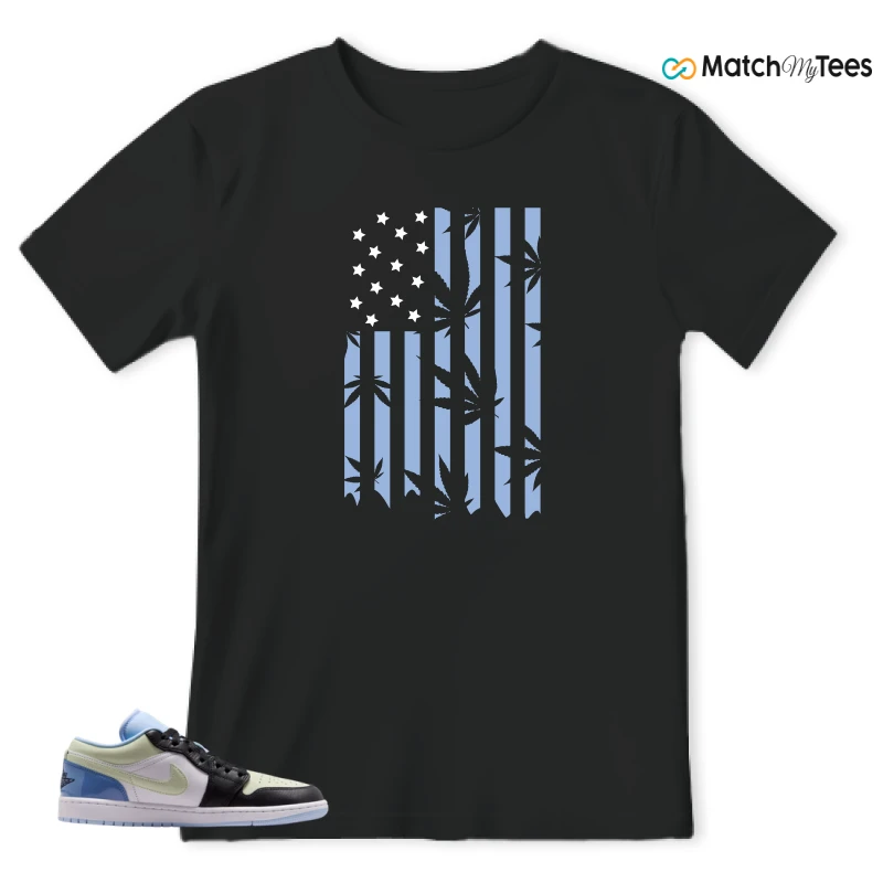 NIKE AIR JORDAN 1 LOW MISMATCHED PATENT SNEAKER Matching Tees t-shirt