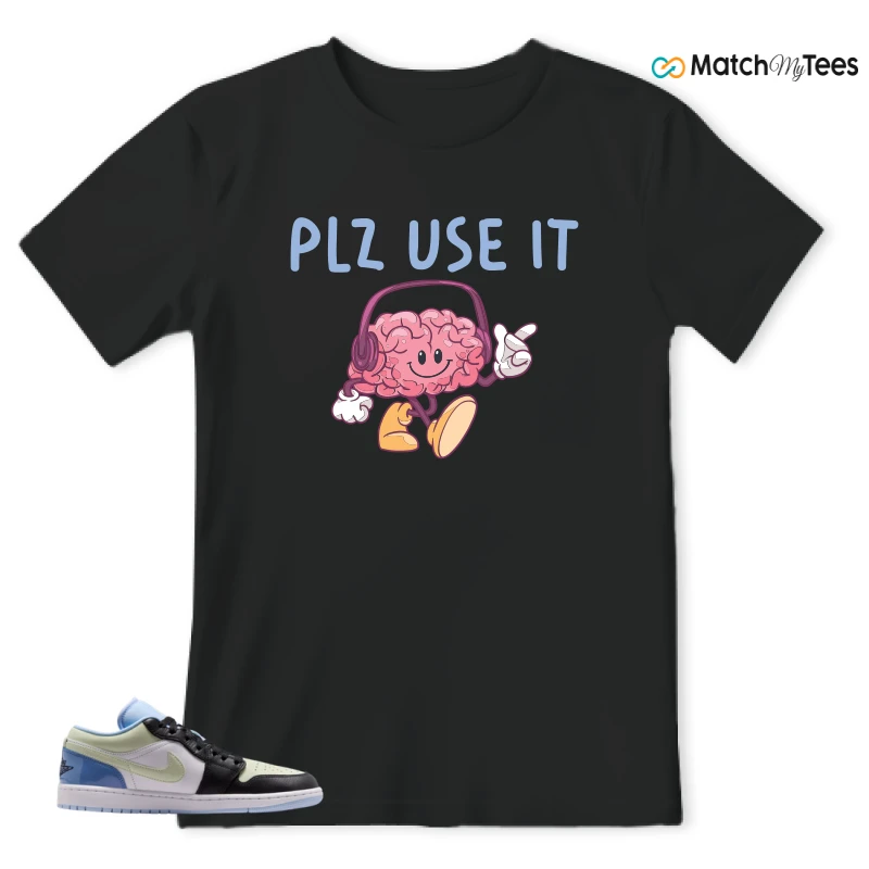 NIKE AIR JORDAN 1 LOW MISMATCHED PATENT SNEAKER Matching Tees t-shirt