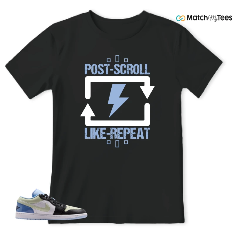 NIKE AIR JORDAN 1 LOW MISMATCHED PATENT SNEAKER Matching Tees t-shirt