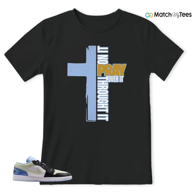 NIKE AIR JORDAN 1 LOW MISMATCHED PATENT SNEAKER Matching Tees t-shirt