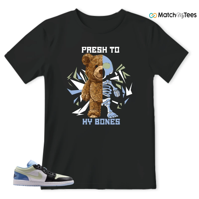 NIKE AIR JORDAN 1 LOW MISMATCHED PATENT SNEAKER Matching Tees t-shirt