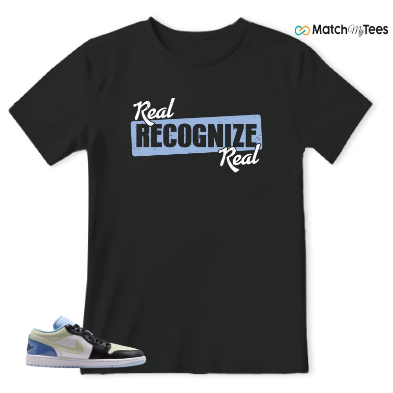 NIKE AIR JORDAN 1 LOW MISMATCHED PATENT SNEAKER Matching Tees t-shirt