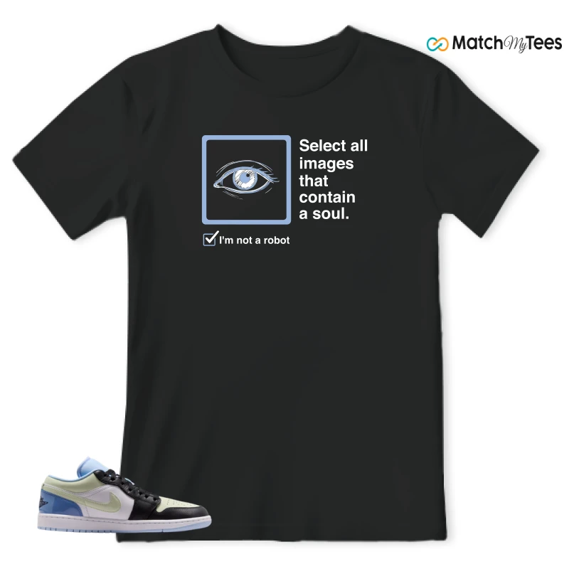 NIKE AIR JORDAN 1 LOW MISMATCHED PATENT SNEAKER Matching Tees t-shirt