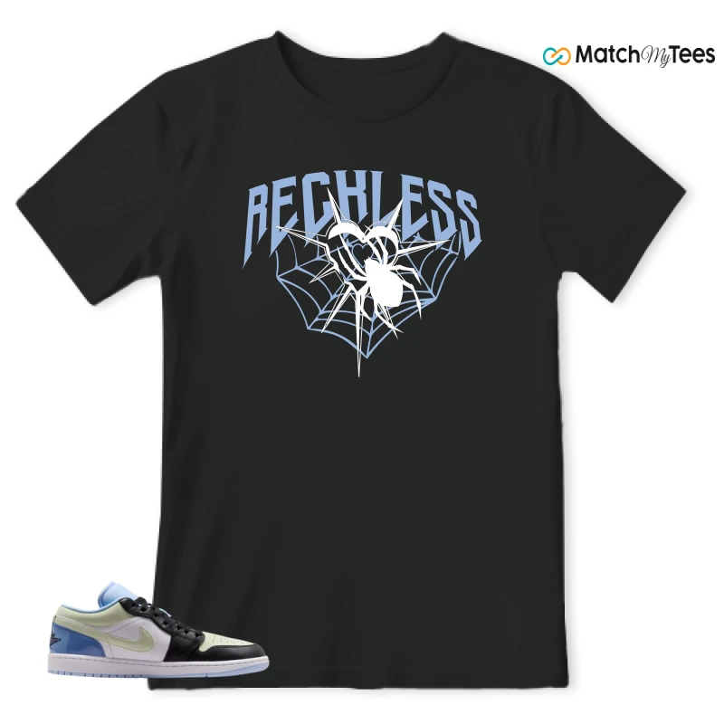 NIKE AIR JORDAN 1 LOW MISMATCHED PATENT SNEAKER Matching Tees t-shirt