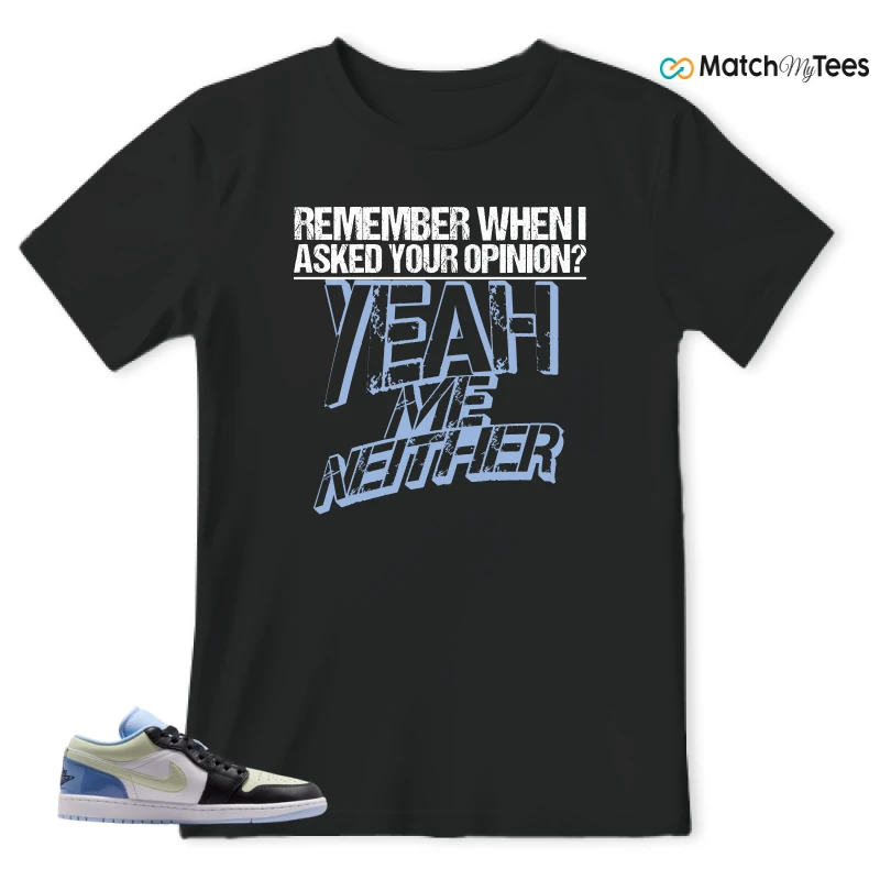 NIKE AIR JORDAN 1 LOW MISMATCHED PATENT SNEAKER Matching Tees t-shirt