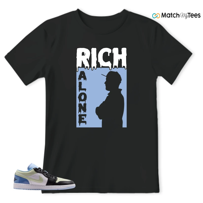 NIKE AIR JORDAN 1 LOW MISMATCHED PATENT SNEAKER Matching Tees t-shirt