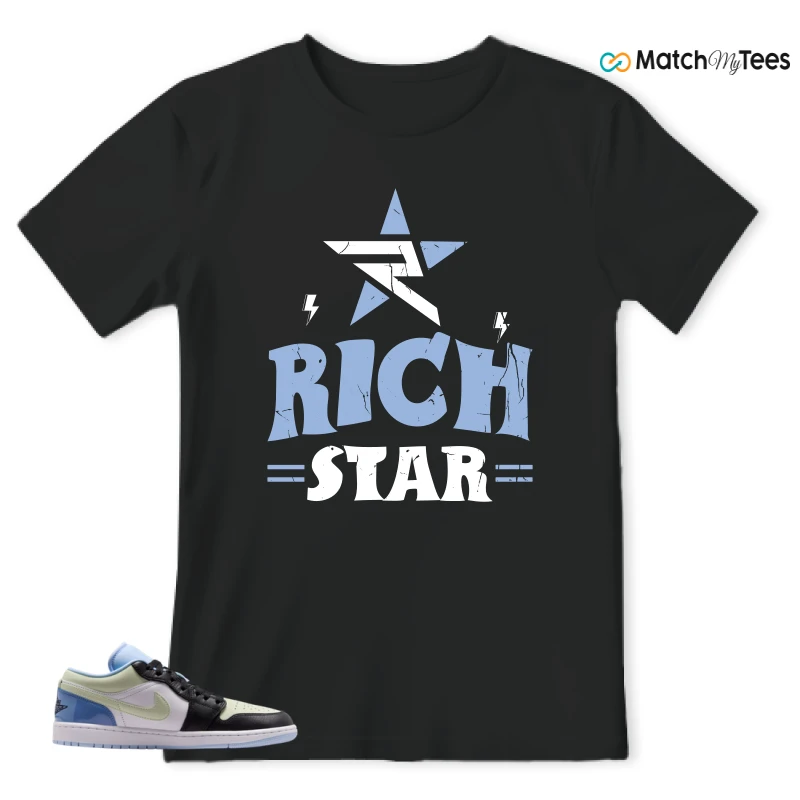 NIKE AIR JORDAN 1 LOW MISMATCHED PATENT SNEAKER Matching Tees t-shirt