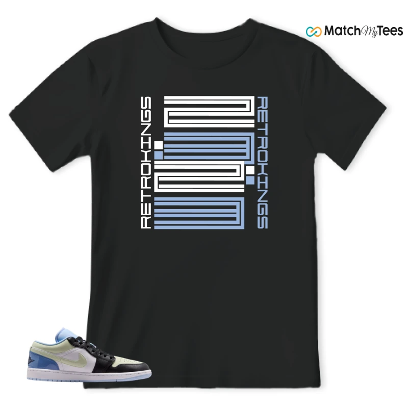 NIKE AIR JORDAN 1 LOW MISMATCHED PATENT SNEAKER Matching Tees t-shirt
