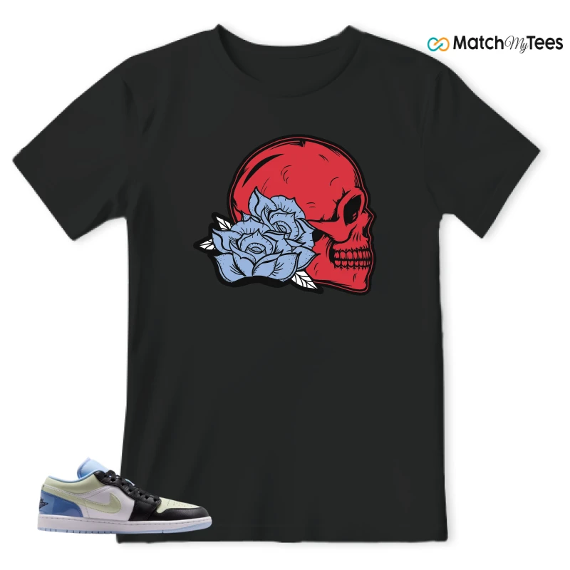 NIKE AIR JORDAN 1 LOW MISMATCHED PATENT SNEAKER Matching Tees t-shirt