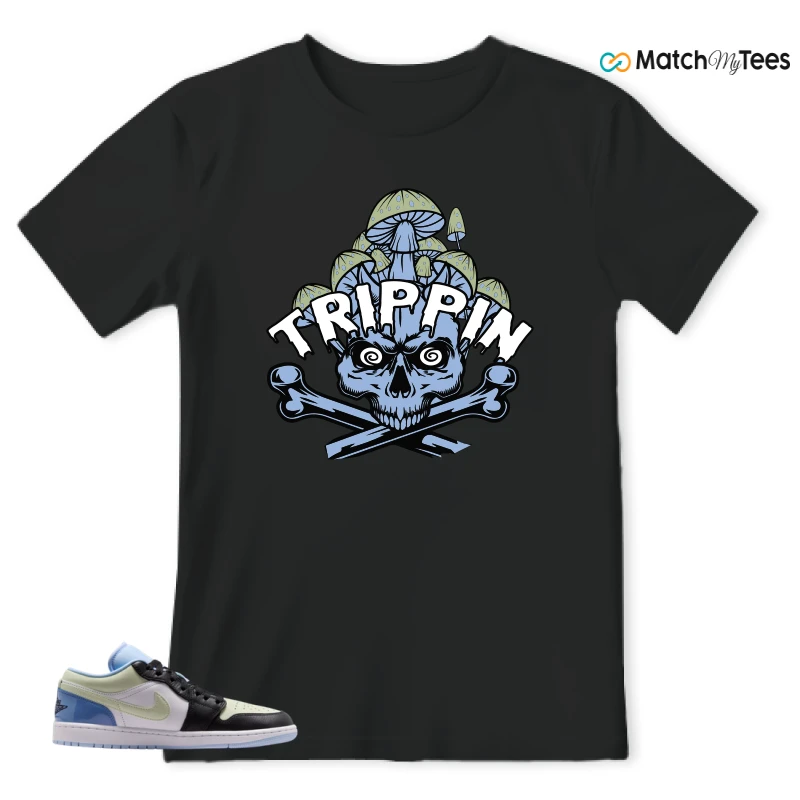 NIKE AIR JORDAN 1 LOW MISMATCHED PATENT SNEAKER Matching Tees t-shirt