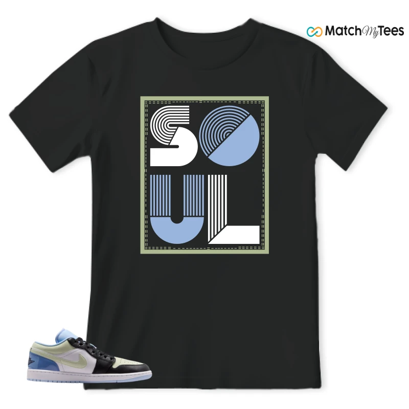 NIKE AIR JORDAN 1 LOW MISMATCHED PATENT SNEAKER Matching Tees t-shirt
