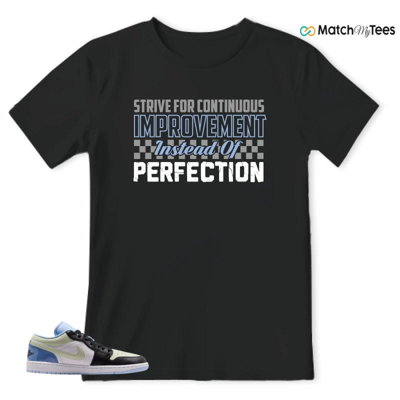 NIKE AIR JORDAN 1 LOW MISMATCHED PATENT SNEAKER Matching Tees t-shirt