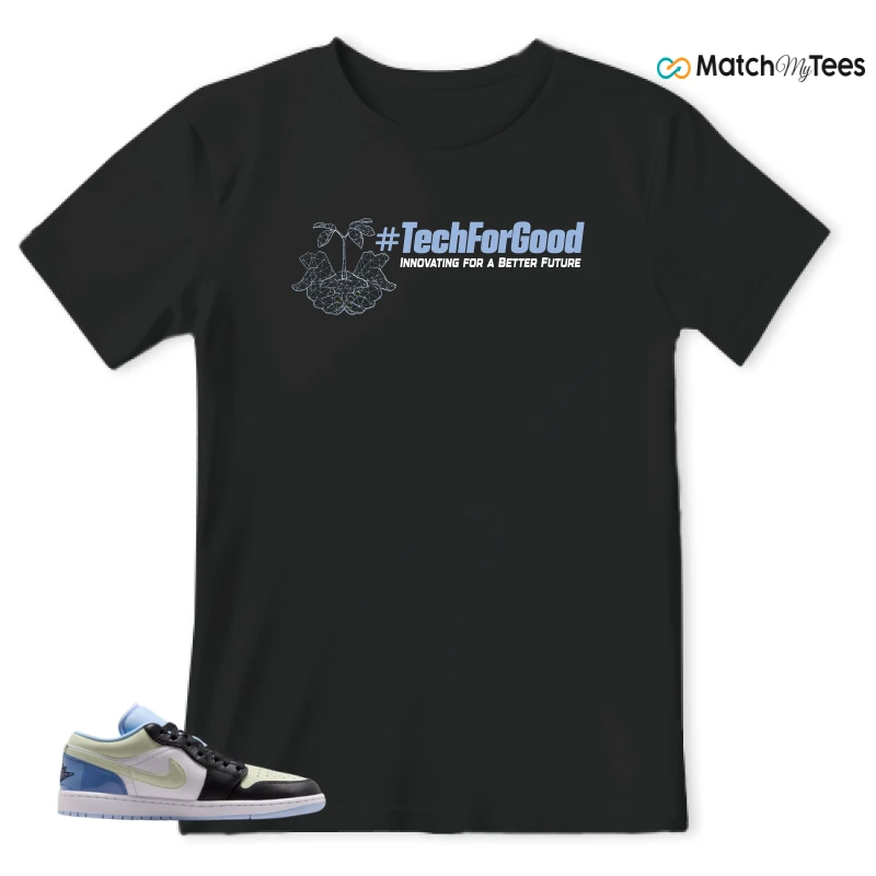 NIKE AIR JORDAN 1 LOW MISMATCHED PATENT SNEAKER Matching Tees t-shirt