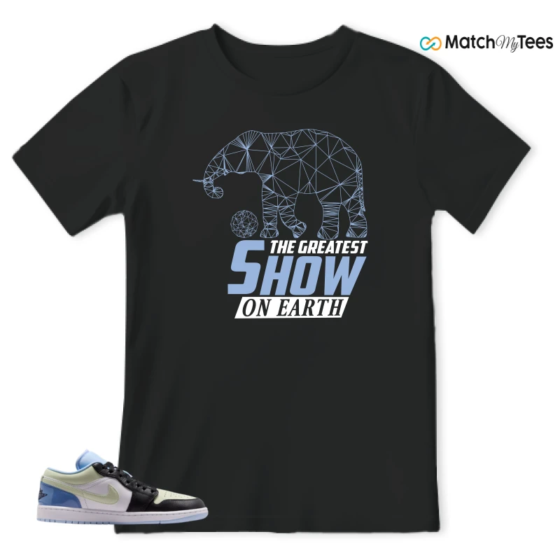 NIKE AIR JORDAN 1 LOW MISMATCHED PATENT SNEAKER Matching Tees t-shirt
