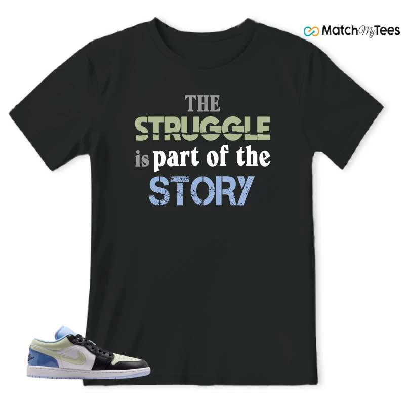 NIKE AIR JORDAN 1 LOW MISMATCHED PATENT SNEAKER Matching Tees t-shirt