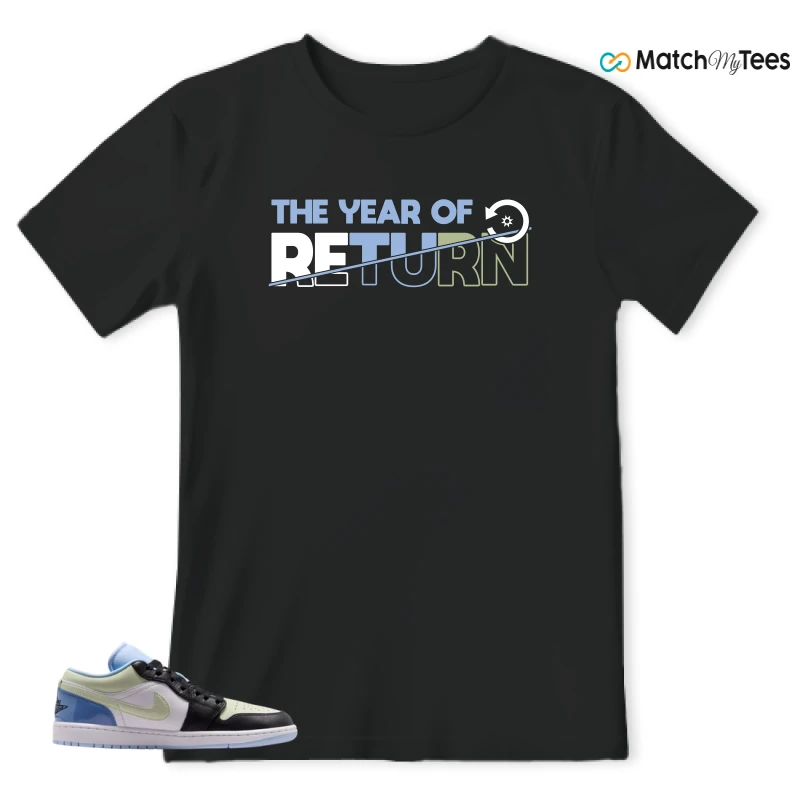 NIKE AIR JORDAN 1 LOW MISMATCHED PATENT SNEAKER Matching Tees t-shirt