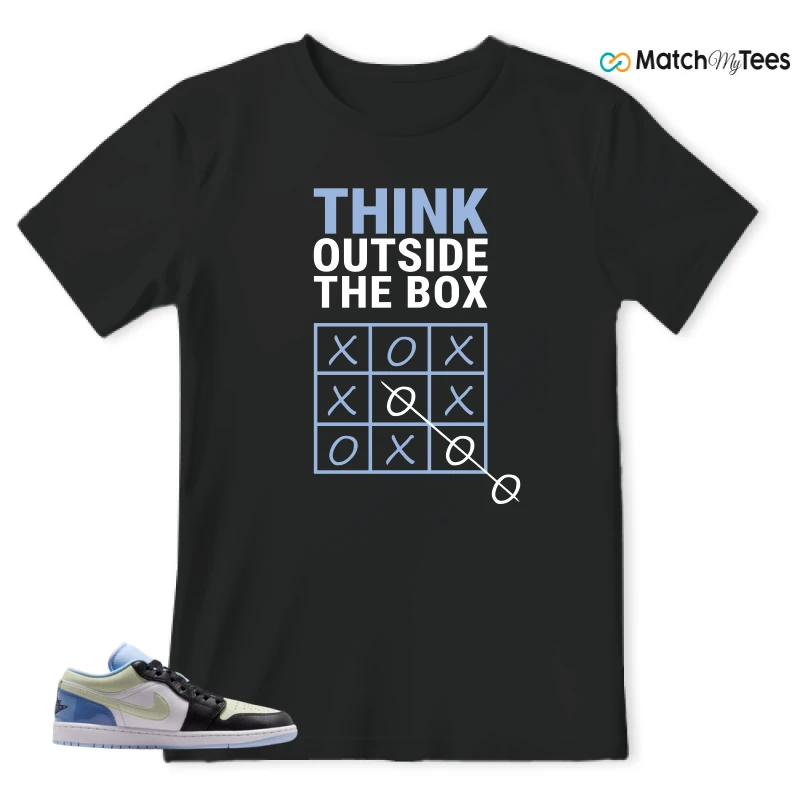 NIKE AIR JORDAN 1 LOW MISMATCHED PATENT SNEAKER Matching Tees t-shirt