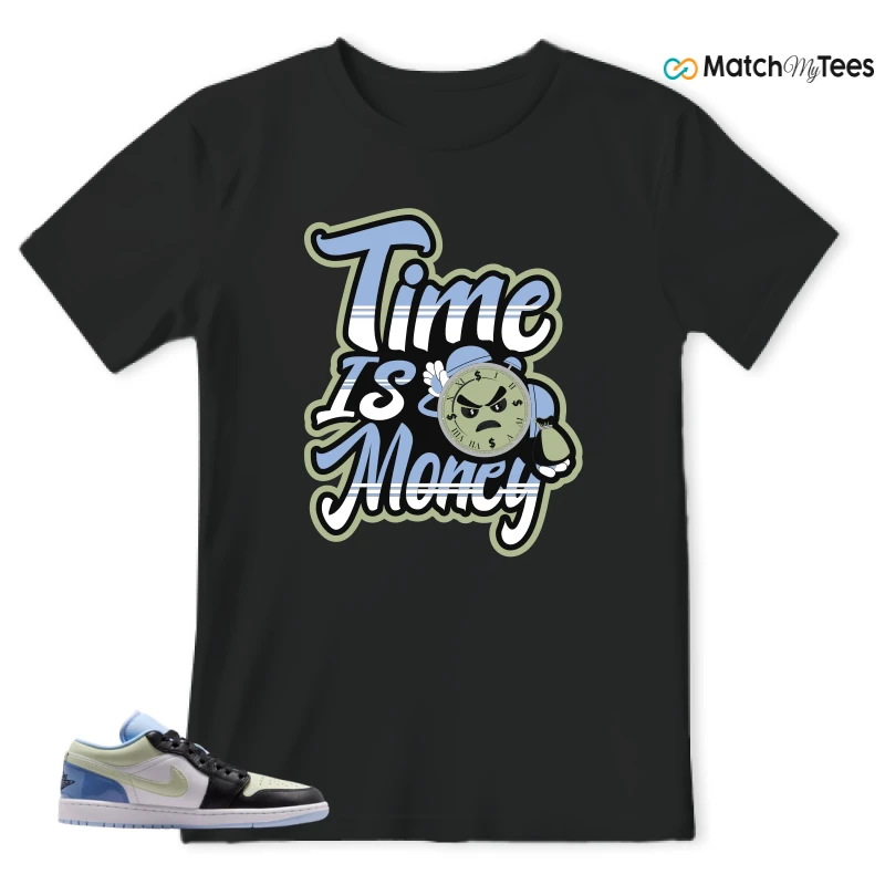 NIKE AIR JORDAN 1 LOW MISMATCHED PATENT SNEAKER Matching Tees t-shirt