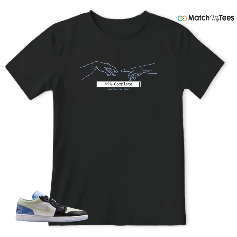 NIKE AIR JORDAN 1 LOW MISMATCHED PATENT SNEAKER Matching Tees t-shirt