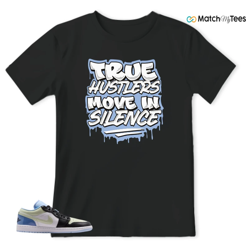 NIKE AIR JORDAN 1 LOW MISMATCHED PATENT SNEAKER Matching Tees t-shirt