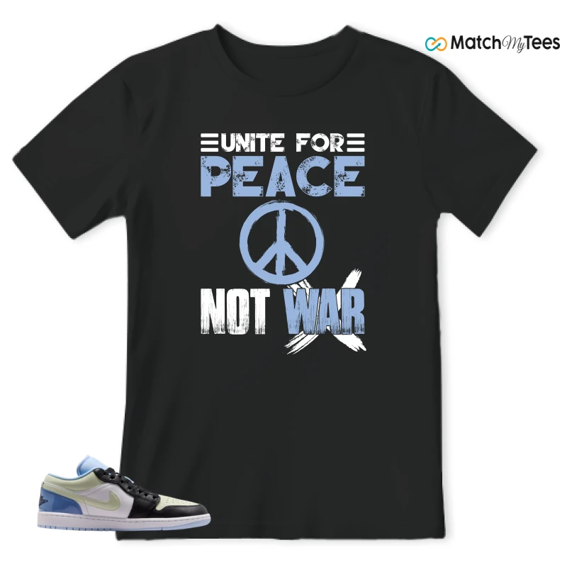 NIKE AIR JORDAN 1 LOW MISMATCHED PATENT SNEAKER Matching Tees t-shirt