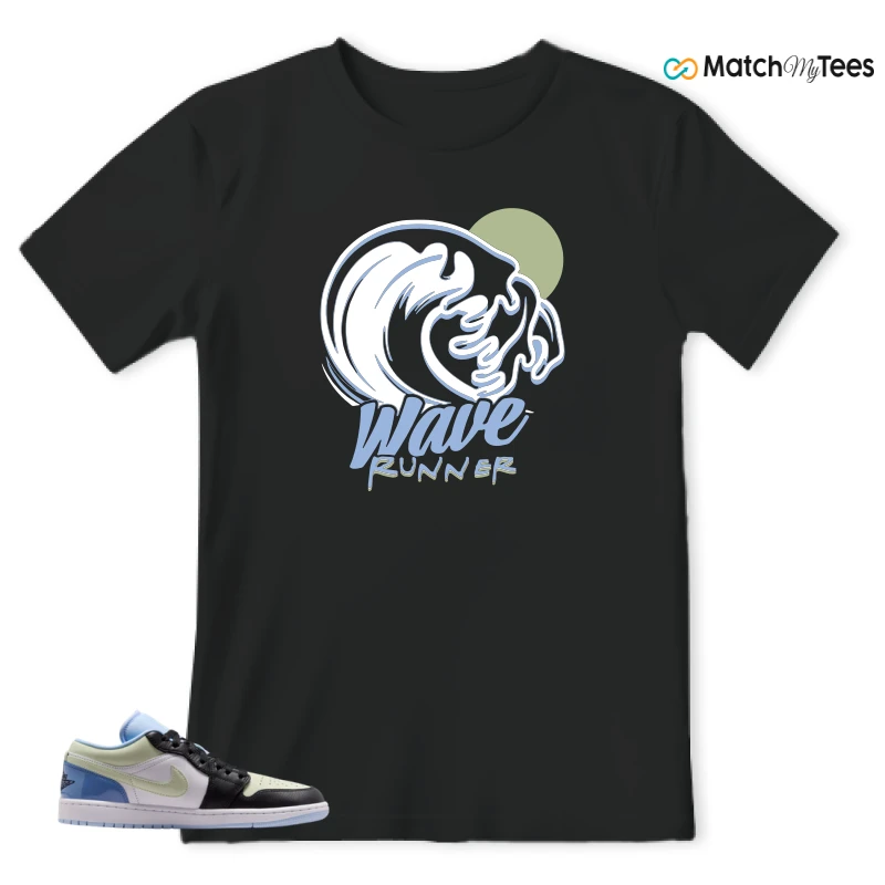 NIKE AIR JORDAN 1 LOW MISMATCHED PATENT SNEAKER Matching Tees t-shirt