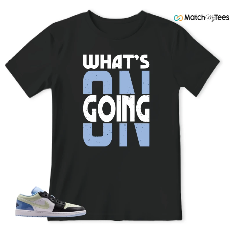 NIKE AIR JORDAN 1 LOW MISMATCHED PATENT SNEAKER Matching Tees t-shirt