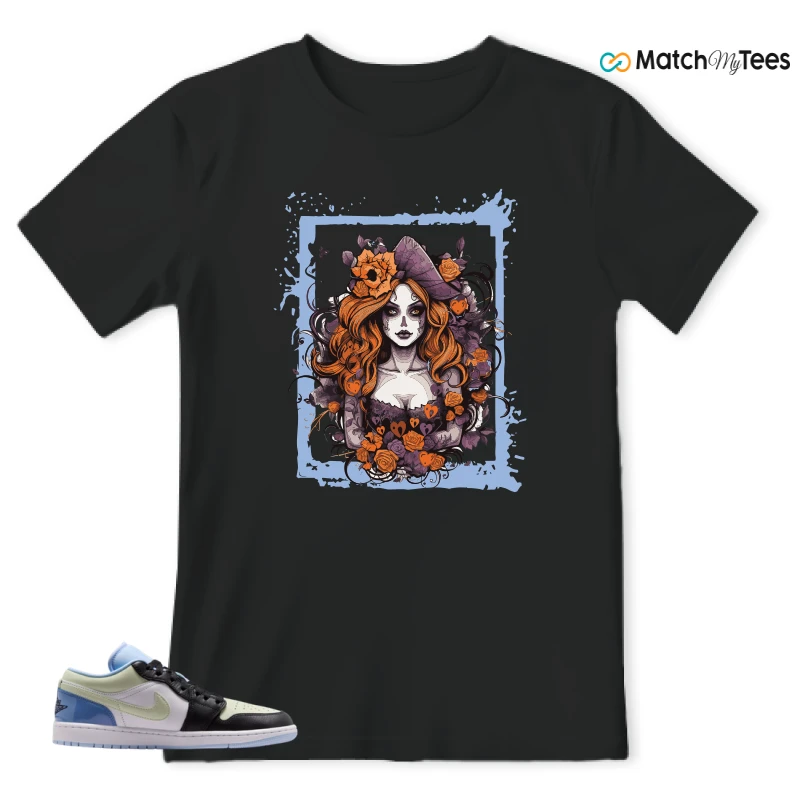 NIKE AIR JORDAN 1 LOW MISMATCHED PATENT SNEAKER Matching Tees t-shirt