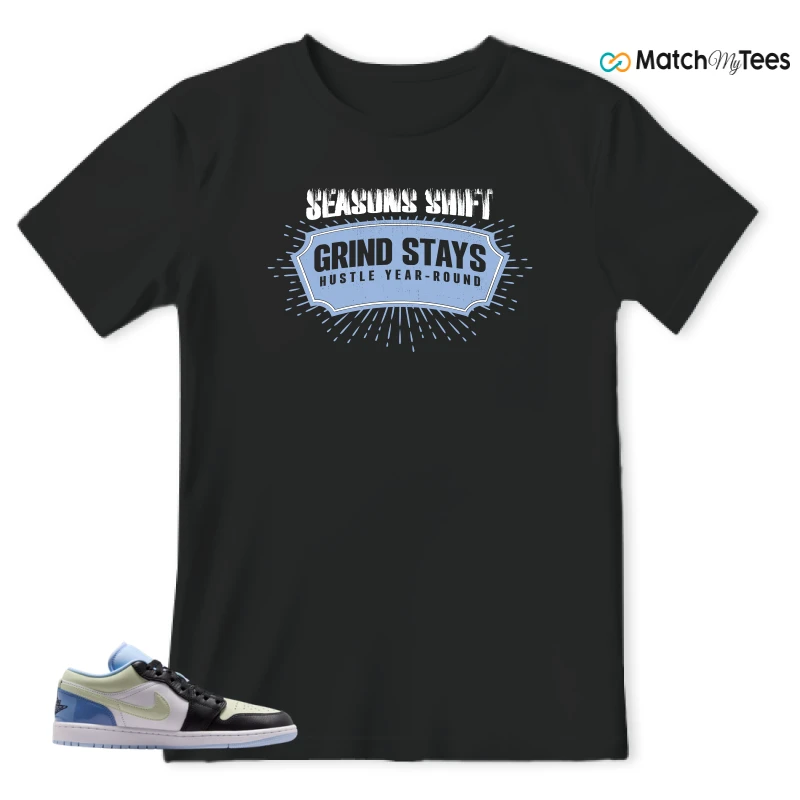 NIKE AIR JORDAN 1 LOW MISMATCHED PATENT SNEAKER Matching Tees t-shirt