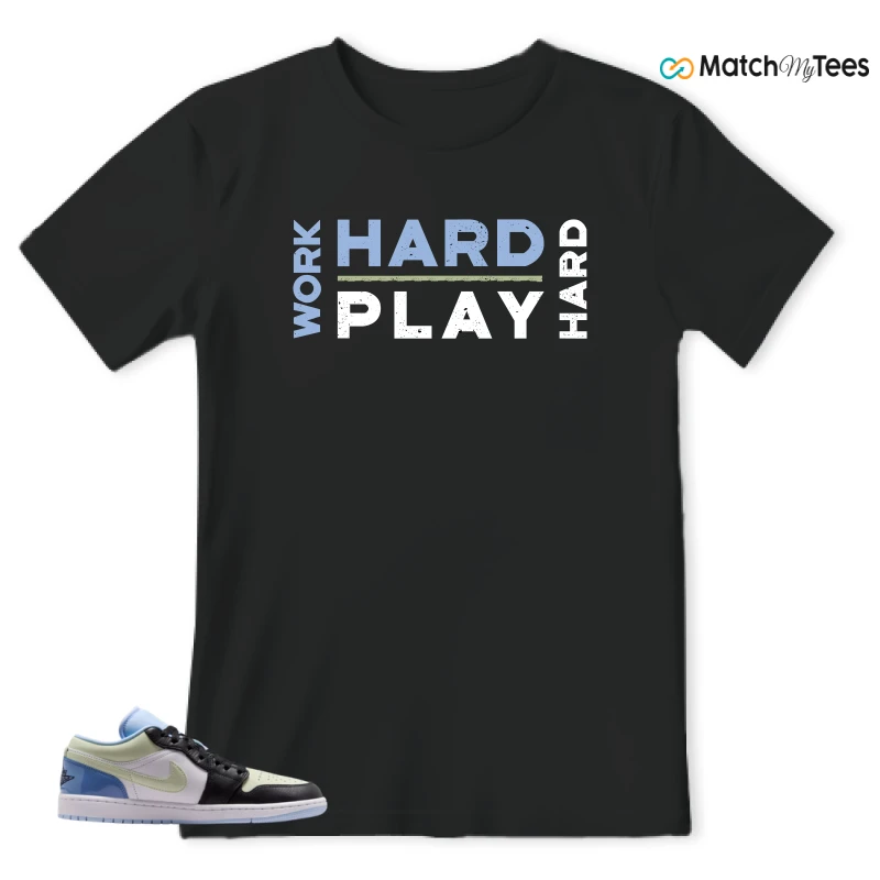 NIKE AIR JORDAN 1 LOW MISMATCHED PATENT SNEAKER Matching Tees t-shirt