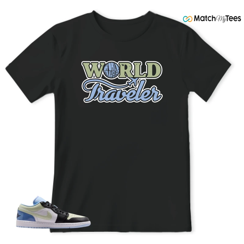 NIKE AIR JORDAN 1 LOW MISMATCHED PATENT SNEAKER Matching Tees t-shirt