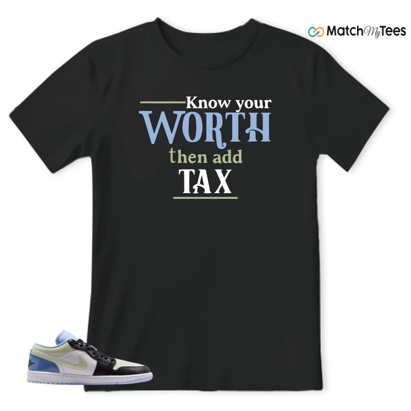 NIKE AIR JORDAN 1 LOW MISMATCHED PATENT SNEAKER Matching Tees t-shirt