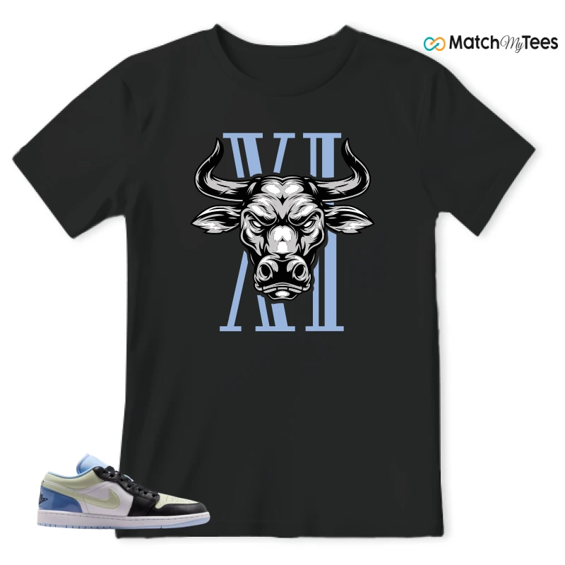 NIKE AIR JORDAN 1 LOW MISMATCHED PATENT SNEAKER Matching Tees t-shirt