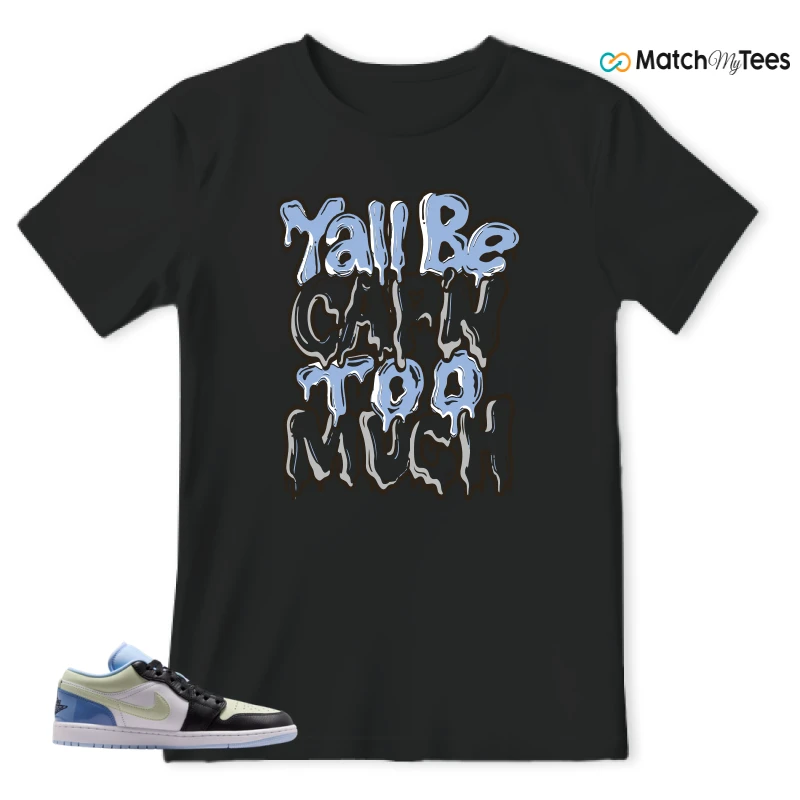 NIKE AIR JORDAN 1 LOW MISMATCHED PATENT SNEAKER Matching Tees t-shirt