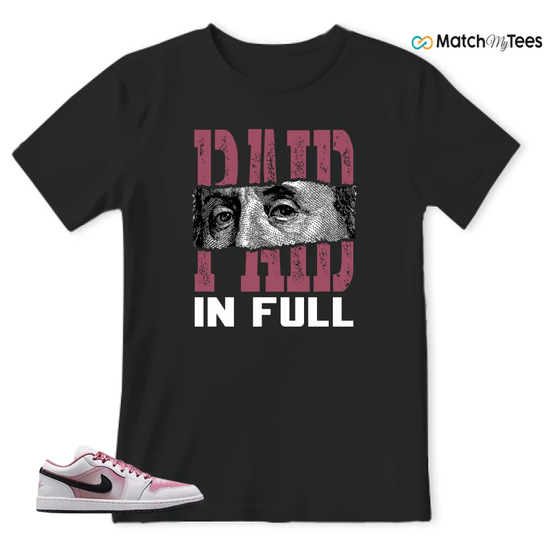 NIKE AIR JORDAN 1 LOW SE WHITE DESERT BERRY SNEAKER/WHITE/BLACK/DESERT BERRY matching T-shirt