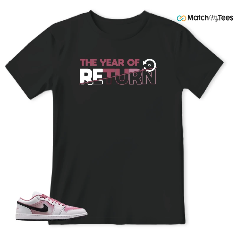 NIKE AIR JORDAN 1 LOW SE WHITE DESERT BERRY SNEAKER Matching Tees t-shirt