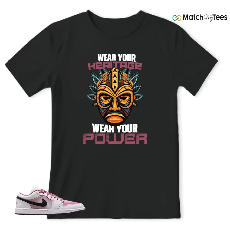 NIKE AIR JORDAN 1 LOW SE WHITE DESERT BERRY SNEAKER Matching Tees t-shirt