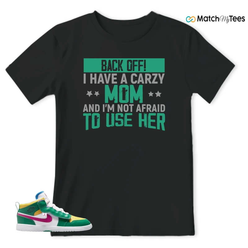NIKE AIR JORDAN 1 MID ALT MALACHITE WHITE UNIVERSITY GOLD ACTIVE PINK (PS) SNEAKER Matching Tees t-shirt
