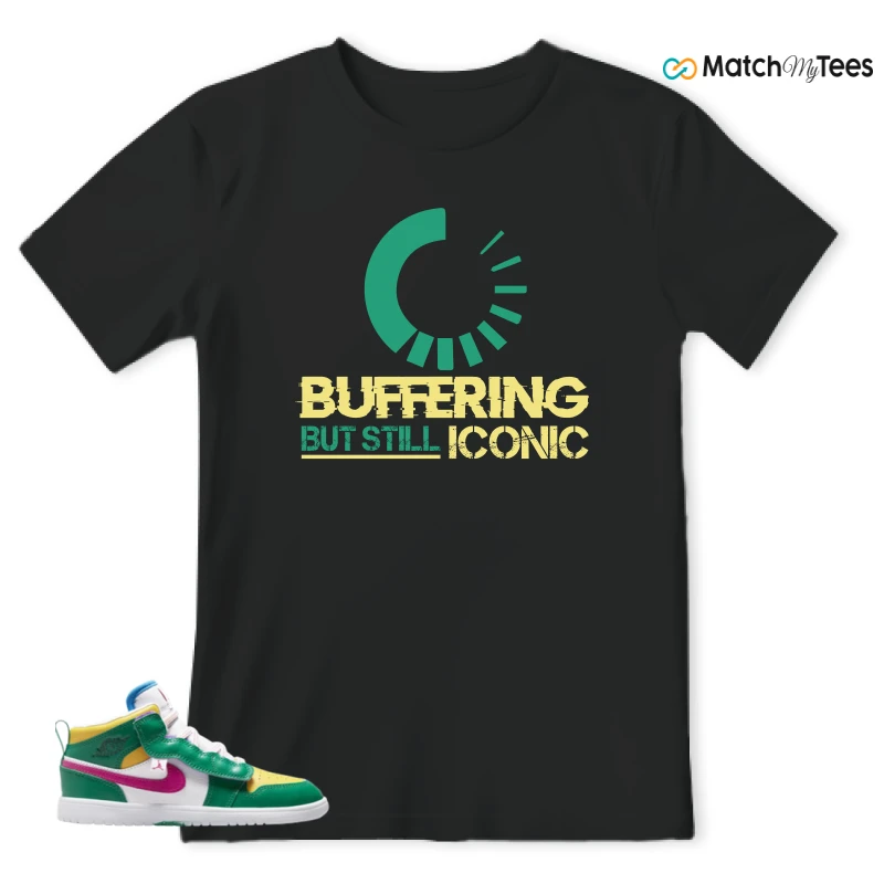 NIKE AIR JORDAN 1 MID ALT MALACHITE WHITE UNIVERSITY GOLD ACTIVE PINK (PS) SNEAKER Matching Tees t-shirt