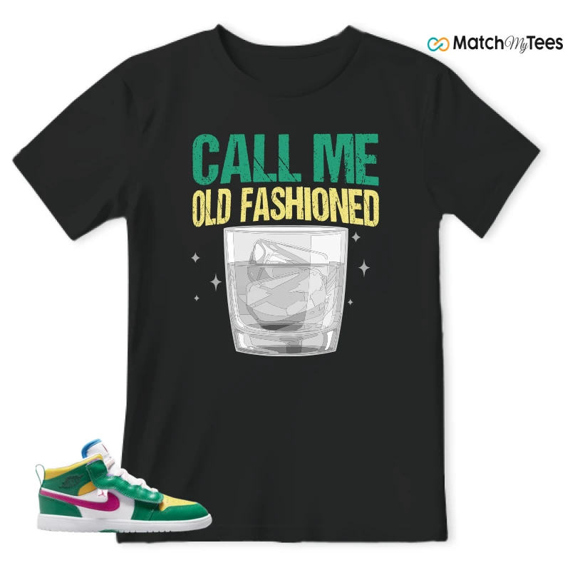 NIKE AIR JORDAN 1 MID ALT MALACHITE WHITE UNIVERSITY GOLD ACTIVE PINK (PS) SNEAKER Matching Tees t-shirt