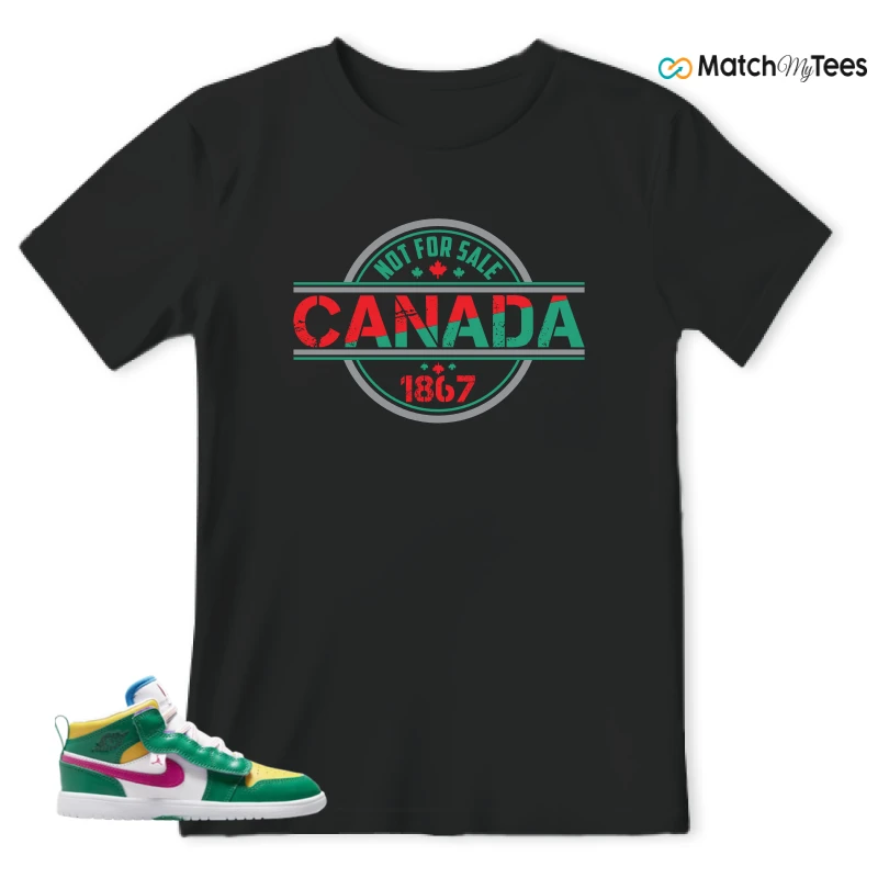 NIKE AIR JORDAN 1 MID ALT MALACHITE WHITE UNIVERSITY GOLD ACTIVE PINK (PS) SNEAKER Matching Tees t-shirt