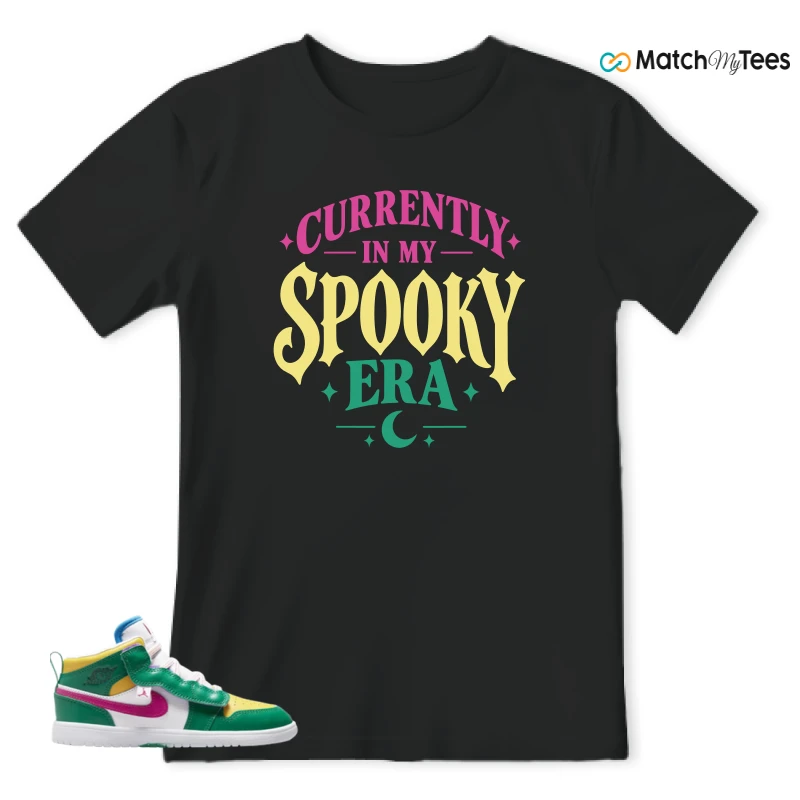 NIKE AIR JORDAN 1 MID ALT MALACHITE WHITE UNIVERSITY GOLD ACTIVE PINK (PS) SNEAKER Matching Tees t-shirt