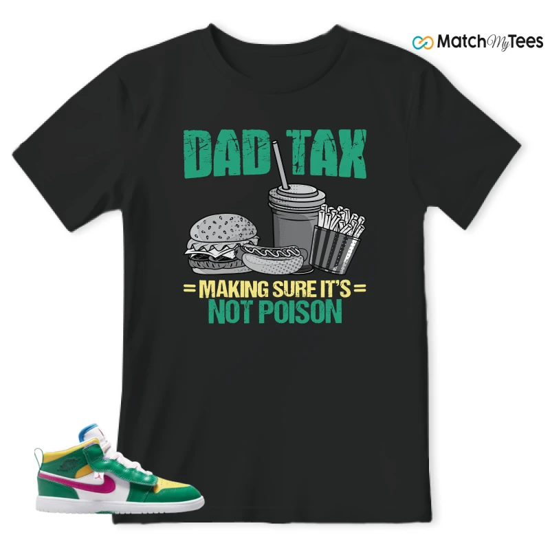 NIKE AIR JORDAN 1 MID ALT MALACHITE WHITE UNIVERSITY GOLD ACTIVE PINK (PS) SNEAKER Matching Tees t-shirt