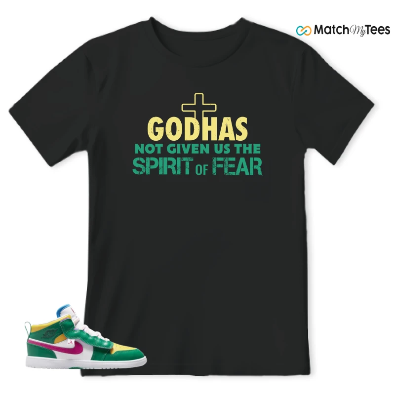 NIKE AIR JORDAN 1 MID ALT MALACHITE WHITE UNIVERSITY GOLD ACTIVE PINK (PS) SNEAKER Matching Tees t-shirt