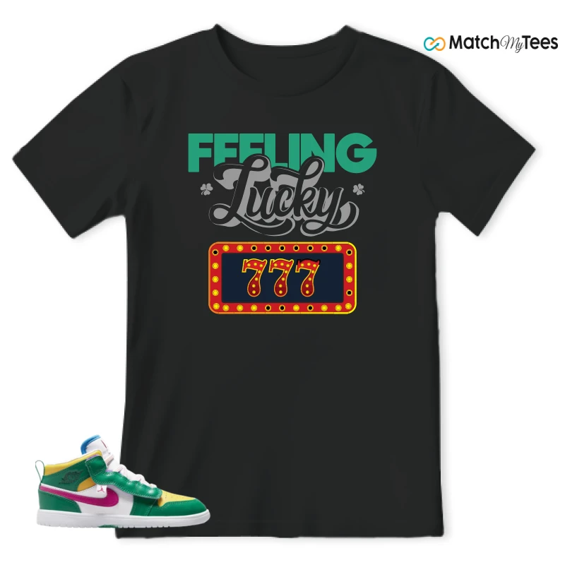 NIKE AIR JORDAN 1 MID ALT MALACHITE WHITE UNIVERSITY GOLD ACTIVE PINK (PS) SNEAKER Matching Tees t-shirt