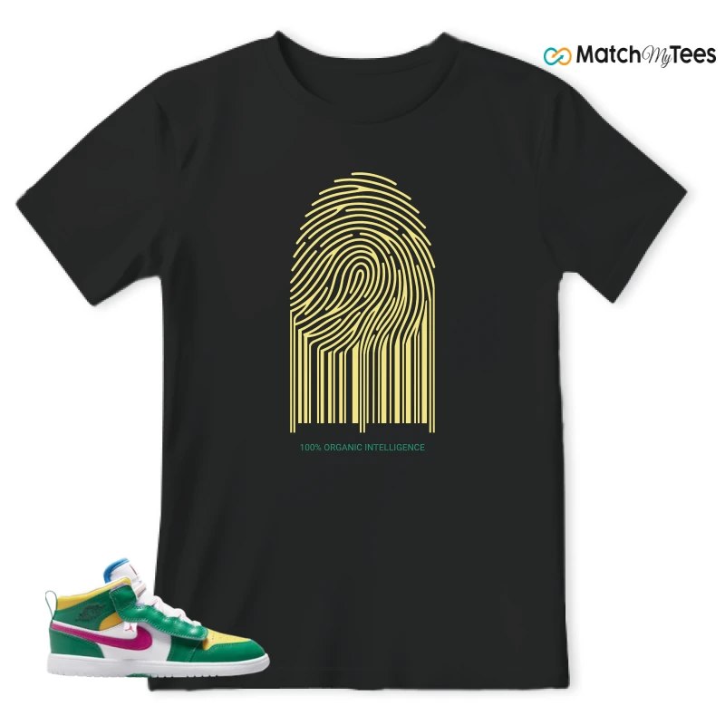 NIKE AIR JORDAN 1 MID ALT MALACHITE WHITE UNIVERSITY GOLD ACTIVE PINK (PS) SNEAKER Matching Tees t-shirt